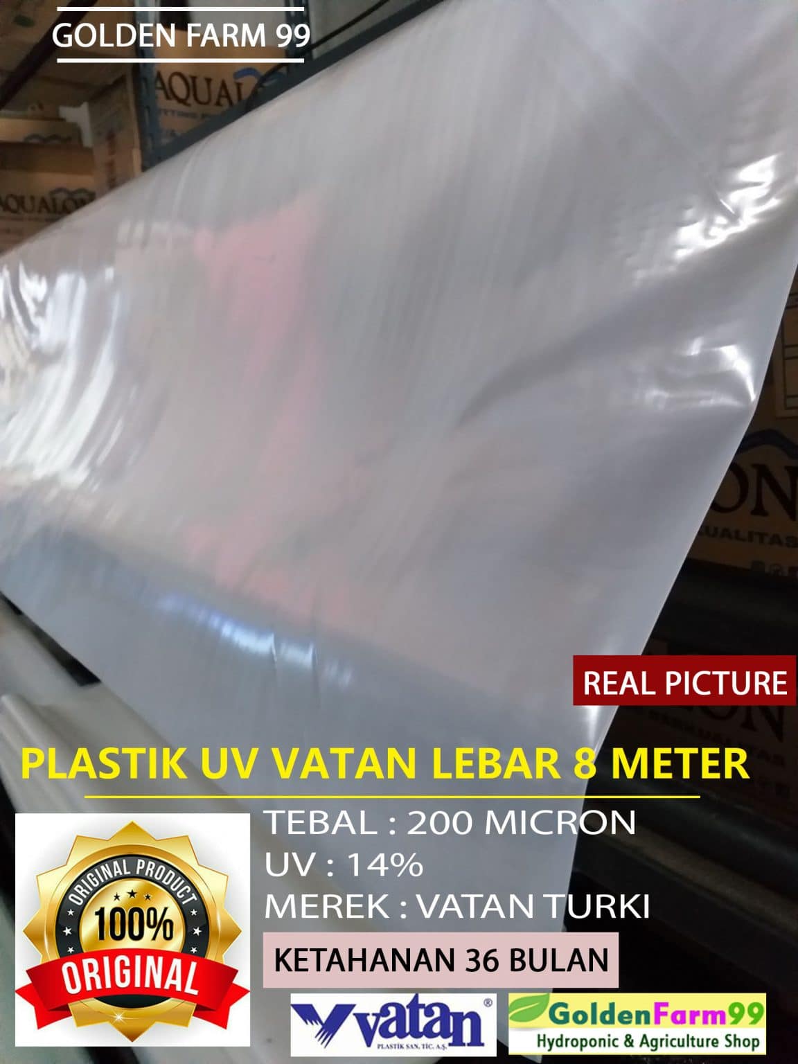 Plastik Uv Vatan Lebar Meter Harga Per Roll Merek Vatan Turkey