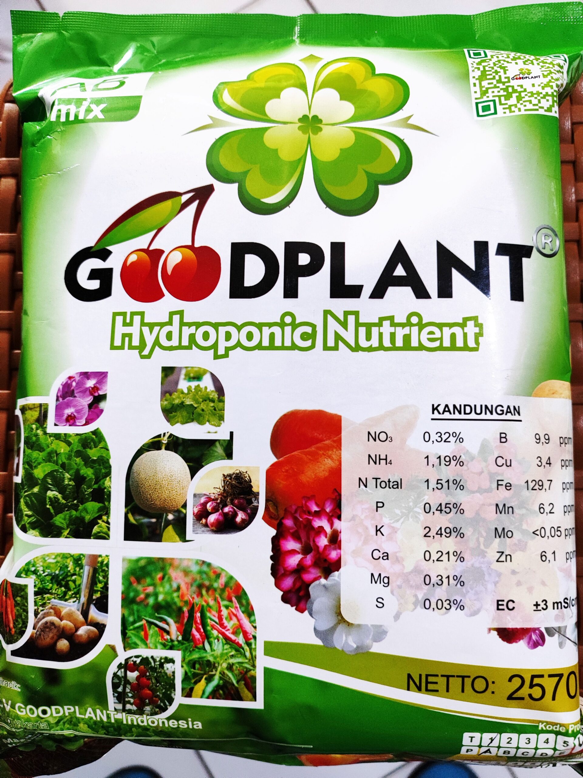 AB Mix Nutrisi Hidroponik Goodplant Untuk Sayur Daun dan Buah Kemasan 5 Liter 3 nutrisi hidroponik goodplant