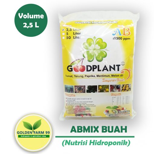 ABMIX Nutrisi Hidroponik goodplant kusus untuk sayuran buah 2,5 Liter