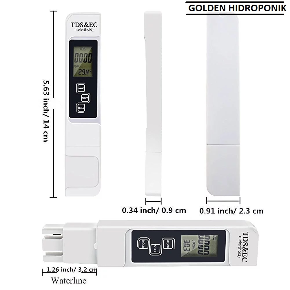 TDS EC Meter Digital Akurat untuk Hidroponik dan Akuarium 4 TDS EC Meter Digital Akurat untuk Hidroponik dan Akuarium - Gambar 2