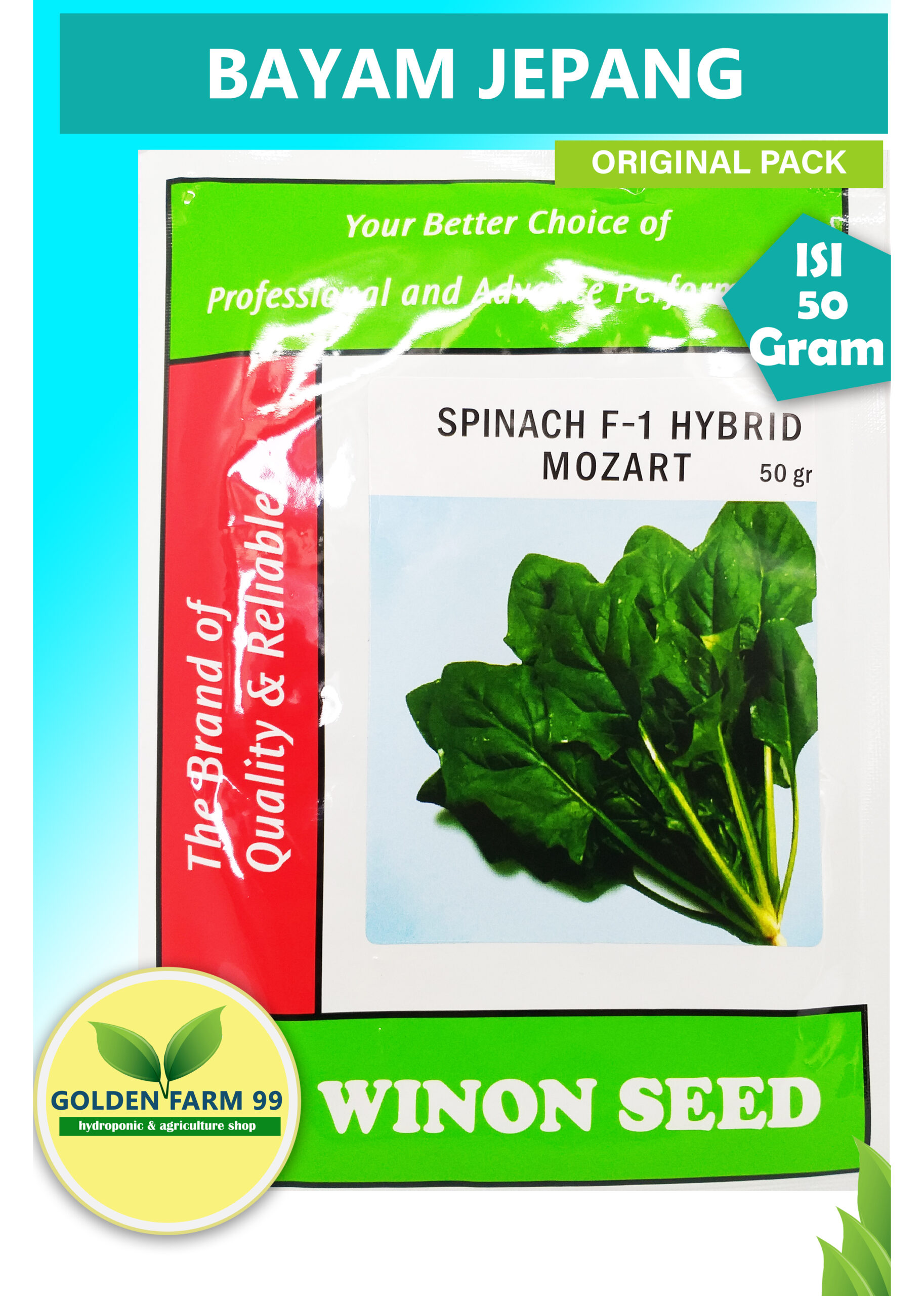 Benih Bayam Jepang Spinach F1 Hibrida Mozart 2 bayam jepang spinach